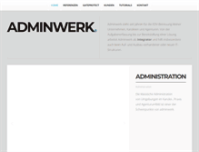 Tablet Screenshot of adminwerk.com